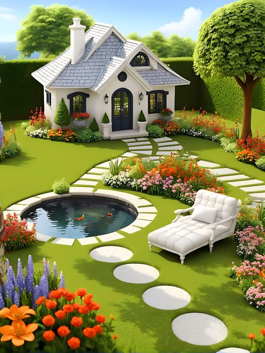 Cây cảnh và bể cá hài hòa phong thủy báo hiệu tài lộc dồi dào