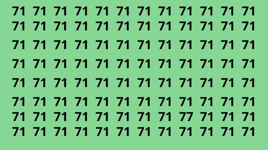 Bạn thấy số 77 trong bức ảnh này sau bao nhiêu giây