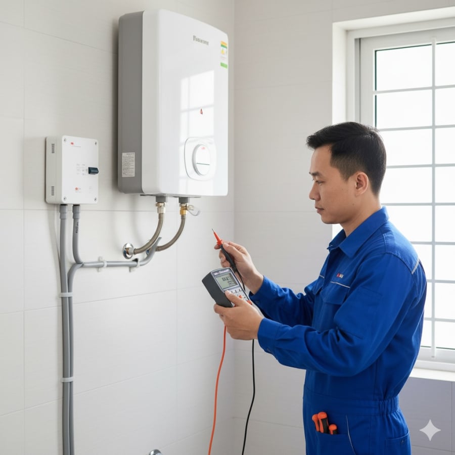 Kiểm tra, bảo dưỡng định kỳ giúp bình nóng lạnh hoạt động an toàn và tránh rủi ro điện giật.