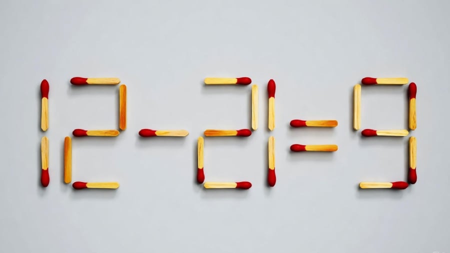 Bạn chỉ được di chuyển một que diêm để tạo ra phép tính đúng.