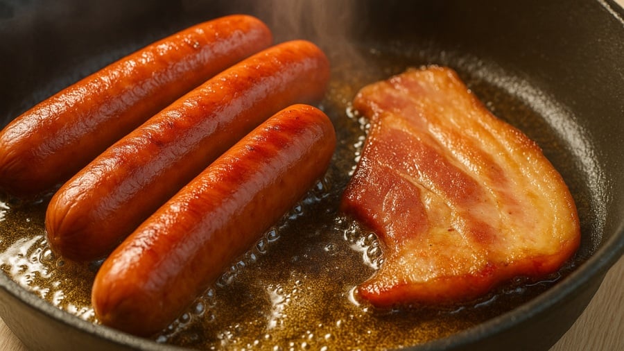 Một cái xúc xích rán, miếng gà chiên giòn hay bát phở ớt đỏ rực có thể khiến bạn hứng thú, nhưng nếu bụng đang đói, đây là lựa chọn sai lầm.