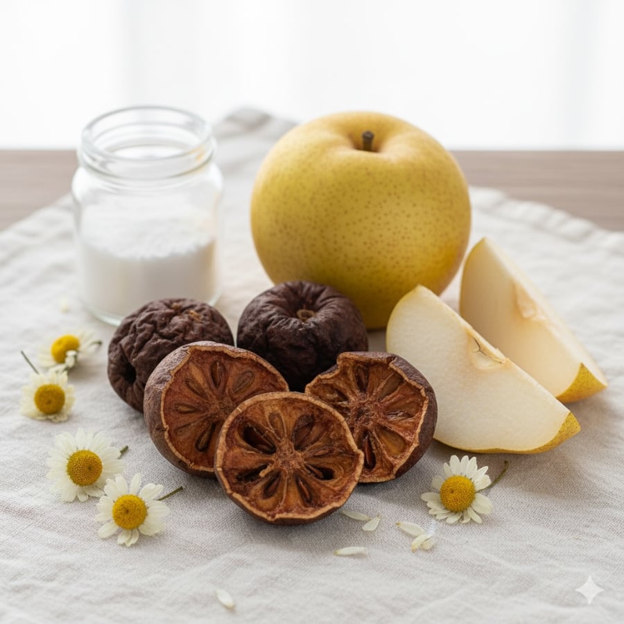 Nguyên liệu tự nhiên, dễ tìm, tạo nên món thạch thanh mát, tốt cho phổi và hệ hô hấp