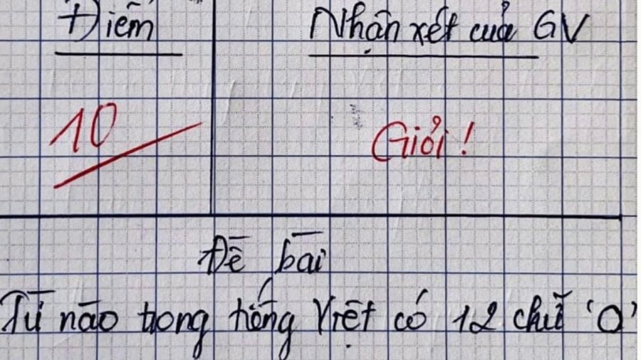 Đố vui: Từ nào trong tiếng Việt có 12 chữ 'O'?