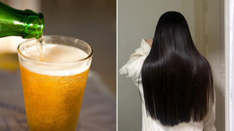 Gội đầu bằng bia có thể giúp giảm rụng tóc, kích thích mọc tóc.