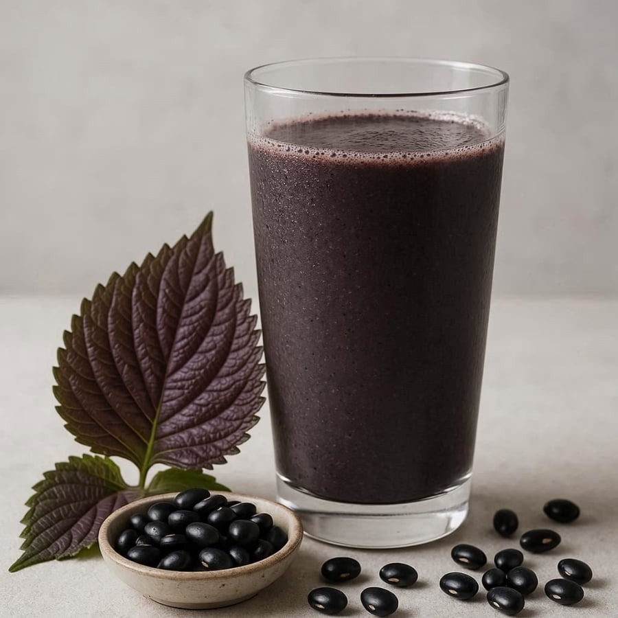 Cách nấu nước tía tô đậu đen thải độc gan, bổ thận