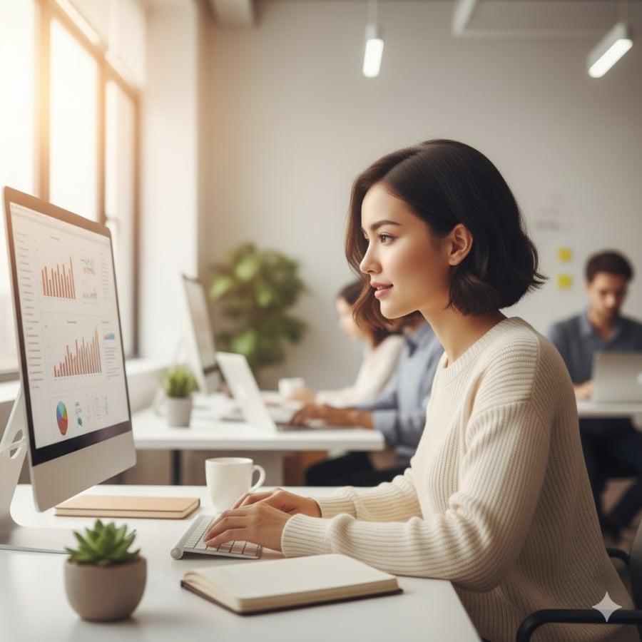 Gương mặt tự tin và thần thái tươi sáng thường là dấu hiệu của người có vận thăng tiến mạnh trong công sở.