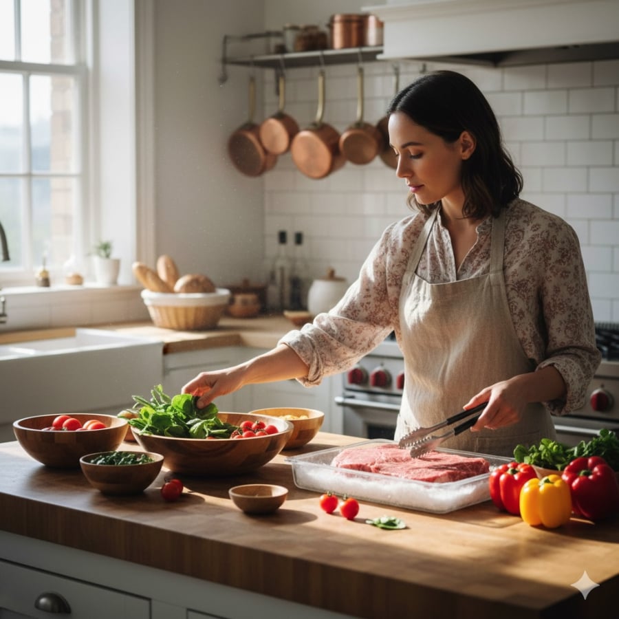 Ăn đa dạng, chọn nguyên liệu tươi sạch giúp cân bằng dinh dưỡng và bảo vệ sức khỏe lâu dài.