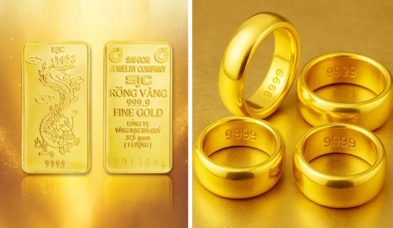 Diễn biến vàng nhẫn tiếp tục đồng pha với vàng miếng, các thương hiệu tiếp tục nới biên độ tăng so với rạng sáng qua.    