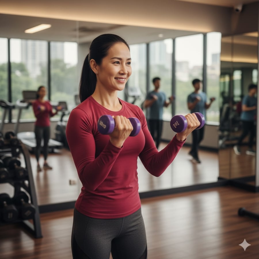 Tập tạ nhẹ giúp người sau 50 tuổi tăng cơ, giữ dáng và trẻ lâu hơn.