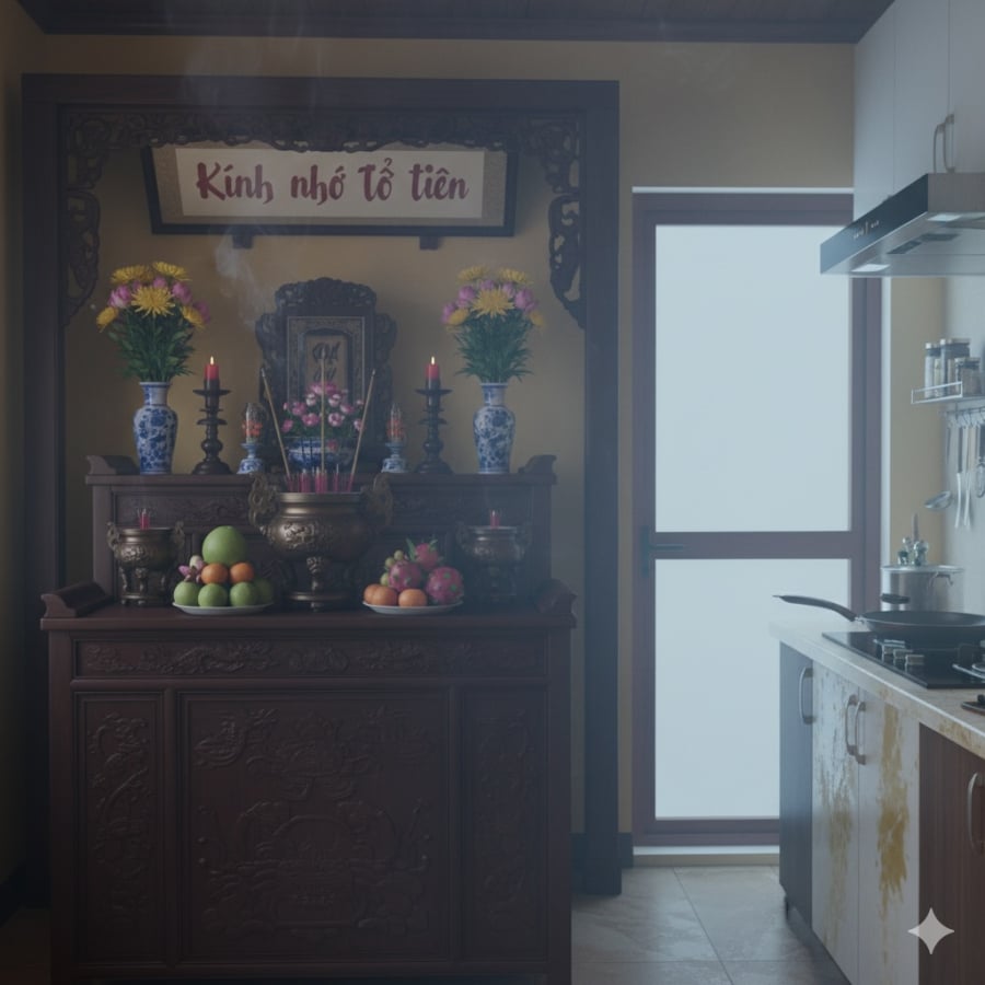 Tránh đặt bát hương ở vị trí uế khí hoặc sát bếp để không làm tiêu tán vận khí, hao tài tán lộc.