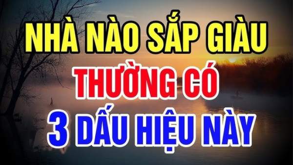 Dấu hiệu nhà sắp giàu to