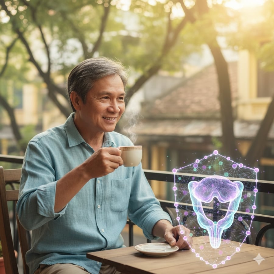 Chất chống oxy hóa mạnh mẽ trong cà phê, như polyphenol và kahweol, đóng vai trò quan trọng trong việc giảm viêm và bảo vệ tế bào tuyến tiền liệt nam giới.