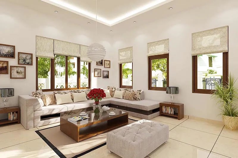 Nếu cửa sổ đối diện đường thẳng, cột điện, góc nhọn công trình hay các thế sát, tài lộc suy giảm. Ảnh minh họa