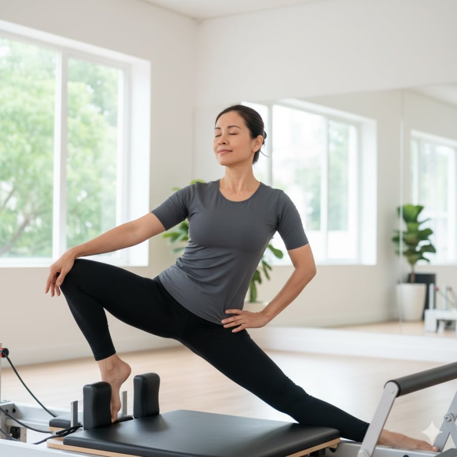 Pilates giúp người sau 50 tuổi cải thiện sức mạnh cơ bắp, giữ dáng và tăng sự linh hoạt.