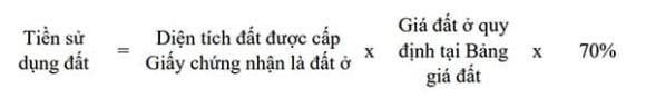 Nếu không có giấy tờ chứng minh đã nộp tiền sử dụng đất, phần diện tích đất ở trong hạn mức chỉ phải nộp 70% tiền sử dụng đất theo quy định.    