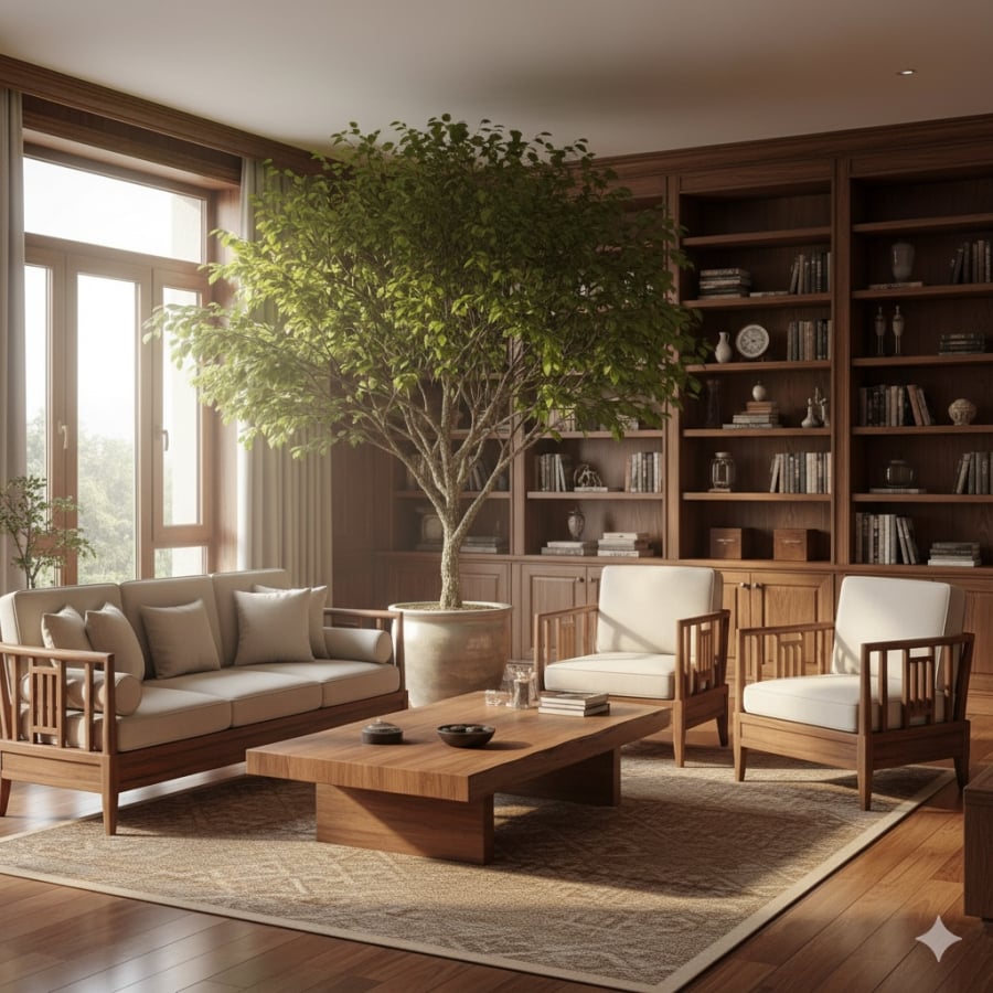 Cây long não – biểu tượng bình an và thịnh vượng trong không gian sống cao cấp.