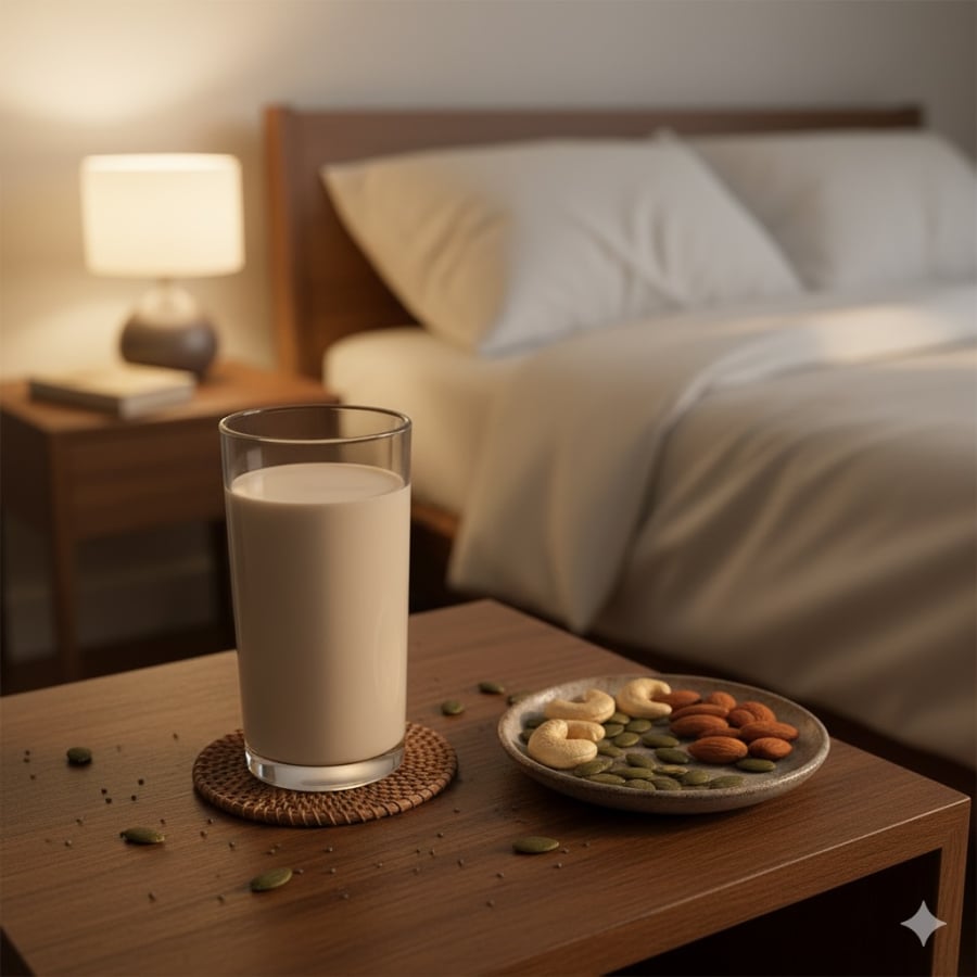 Thêm hạt vào bữa tối hoặc bữa nhẹ trước khi ngủ giúp cơ thể dễ thả lỏng hơn.