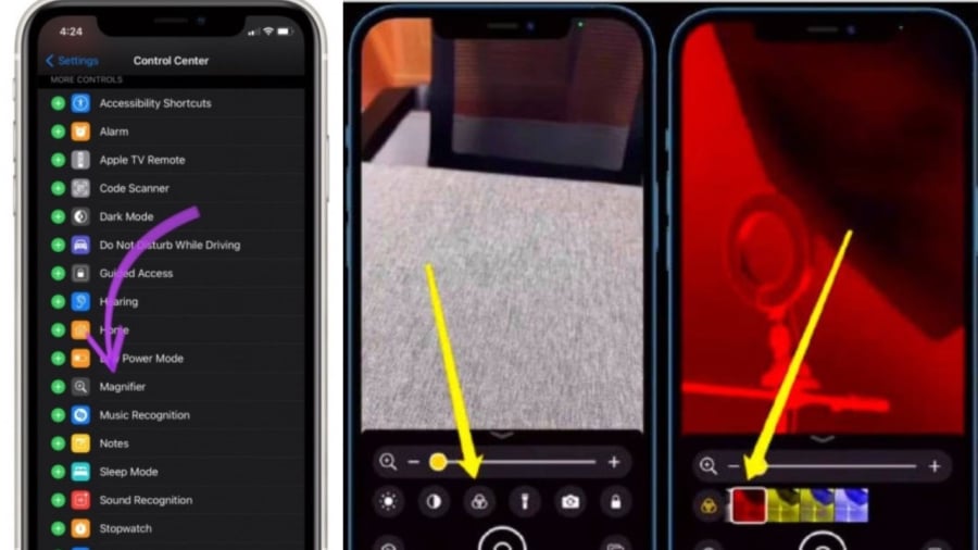 Tính năng kính lúp trên iPhone có thể giúp bạn phát hiện dấu hiệu của camera quay lén trong phòng nhà nghỉ, khách sạn.