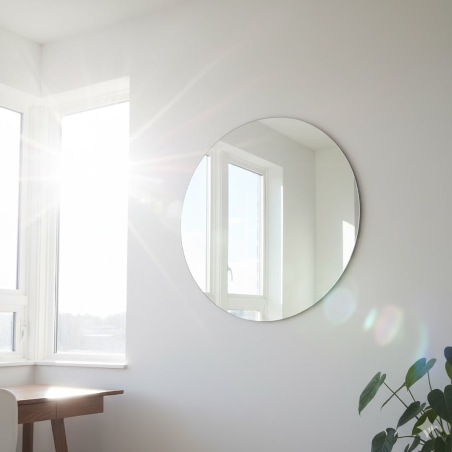 Gương sáng nhân đôi ánh sáng và năng lượng tốt, giúp vận may vào nhà đều đặn.