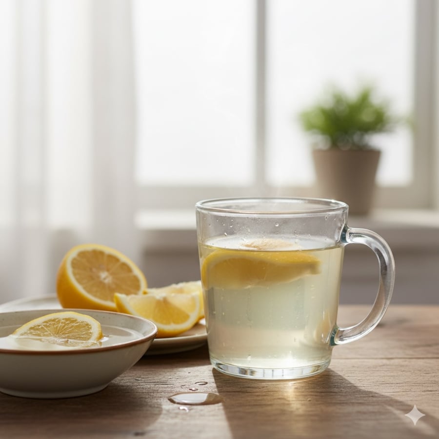 Nước chanh ấm giúp thanh lọc cơ thể và khởi động hệ tiêu hóa.