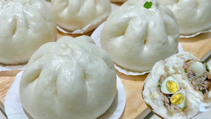 Bánh bao nhân thịt – gọn, đủ đạm, tiện mang theo    