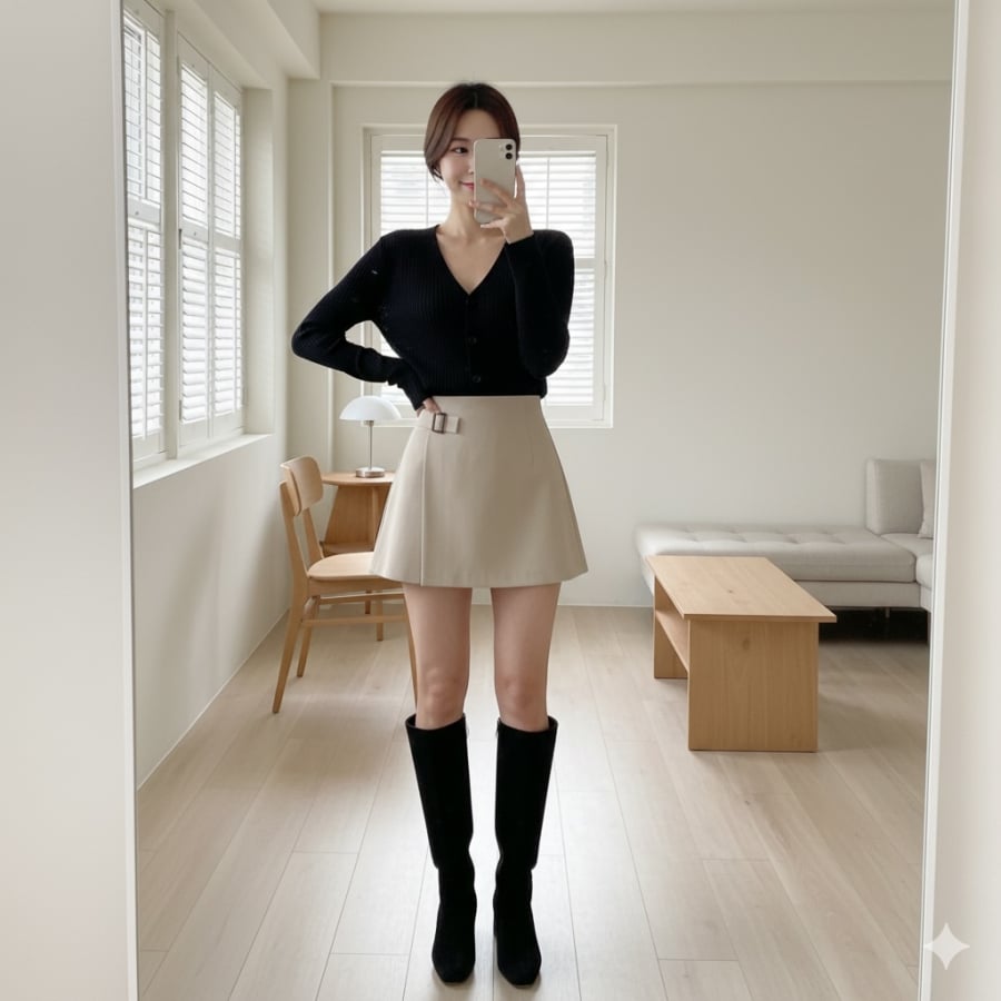 Không chỉ váy dài, boots còn là “mảnh ghép” hoàn hảo khi đi với chân váy ngắn