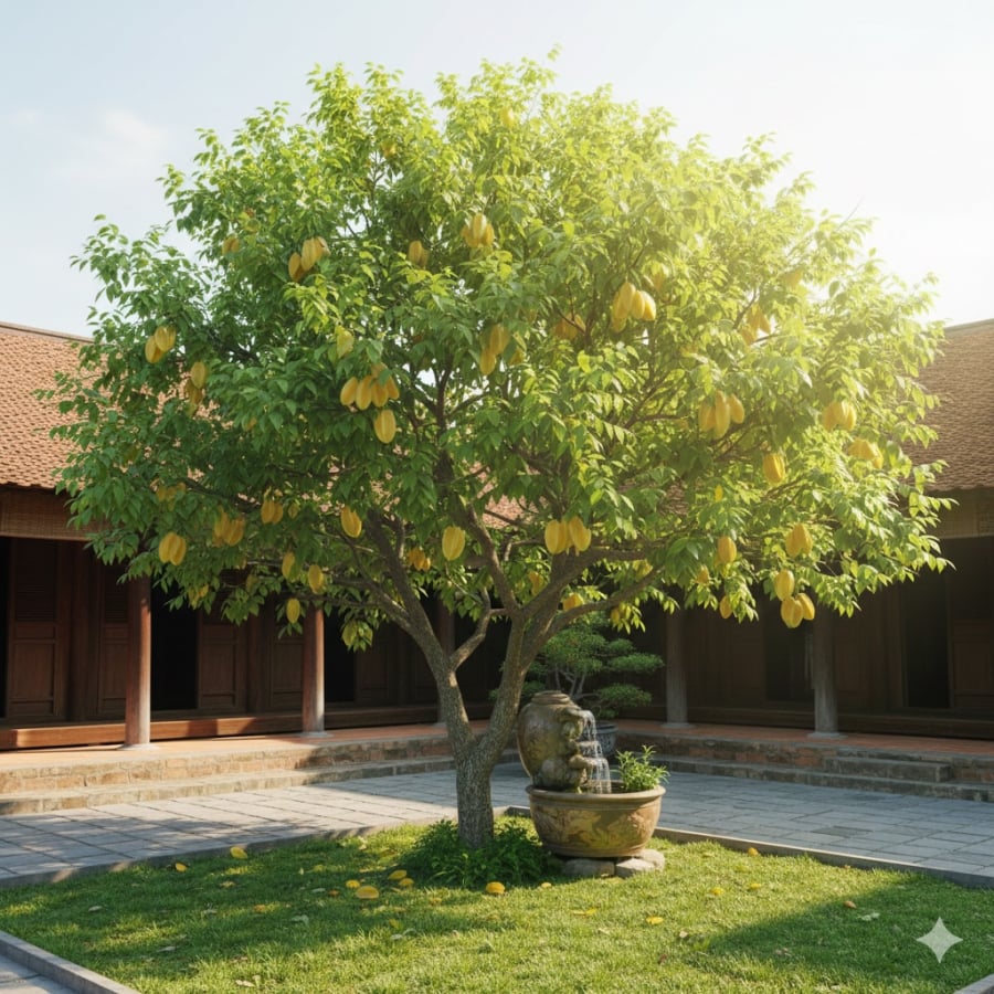 Cây khế sai quả tượng trưng cho tài lộc và sự viên mãn trong phong thủy.