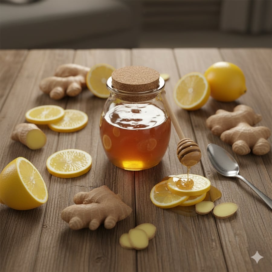 Gừng, chanh và mật ong kết hợp tạo bộ ba hỗ trợ gan hoạt động tối ưu trong điều kiện khí lạnh.