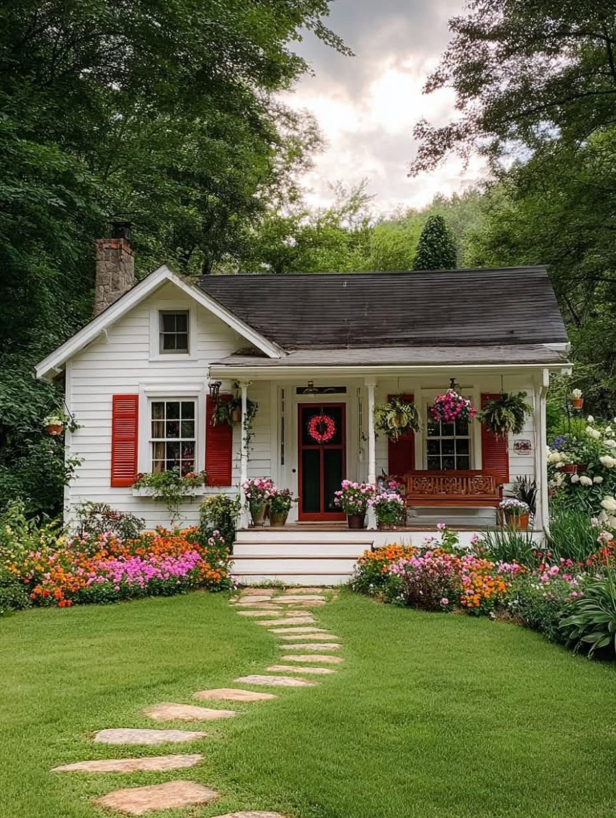 Trước nhà có màu đỏ thu hút may mắn xua tà khí