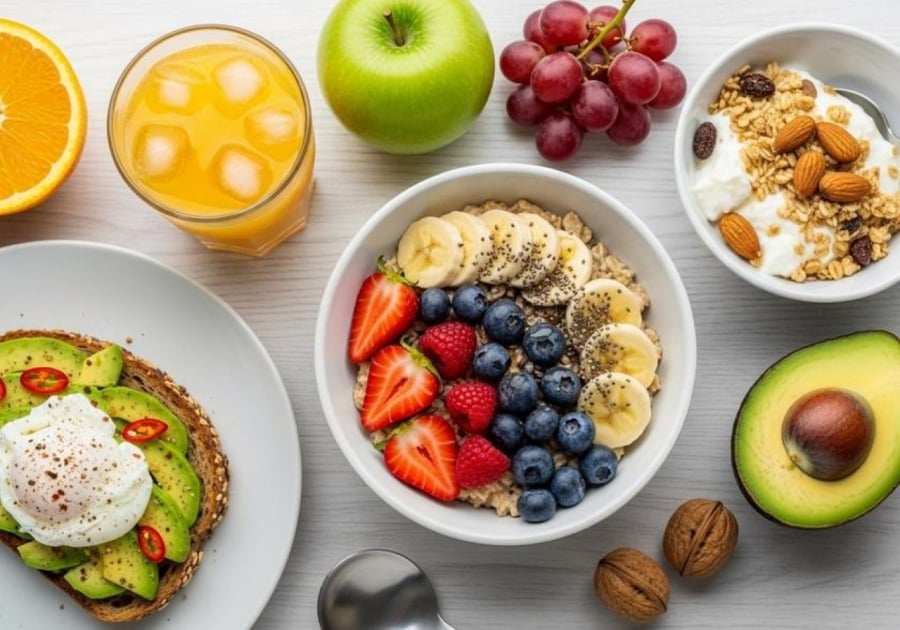 Ăn sáng lành mạnh, ít dầu mỡ giúp giảm gánh nặng chuyển hóa cho gan. (Ảnh minh họa)