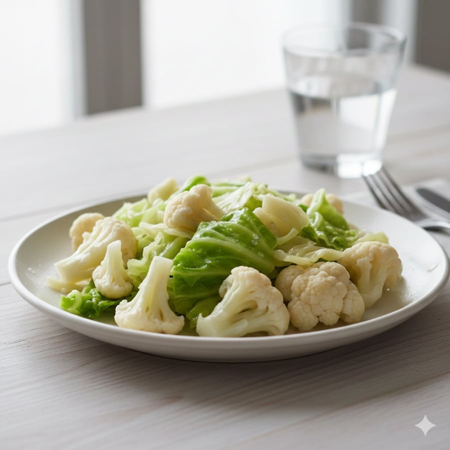 Cải bắp và súp lơ trắng đều thuộc nhóm thực phẩm thân thiện với thận.