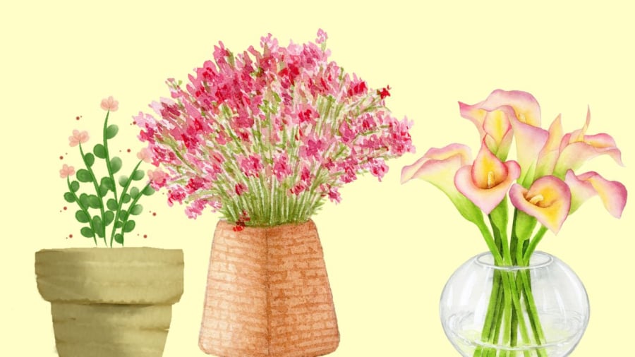 Hoa giả sặc sỡ không mang năng lượng tích cực