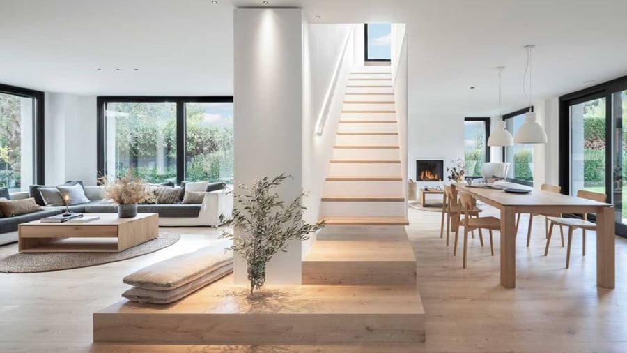 Nhà có ánh sáng tốt, không khí lưu thông tốt, cây cối xanh tươi được đánh giá là có vượng khí, có lộc.