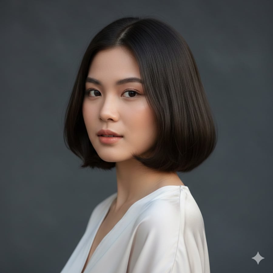 Tóc bob ngắn gọn gàng, dễ vào nếp chỉ sau vài lượt chải.