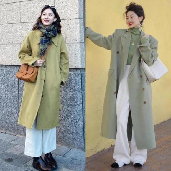 Áo khoác xanh lá phong cách retro đang là xu hướng.