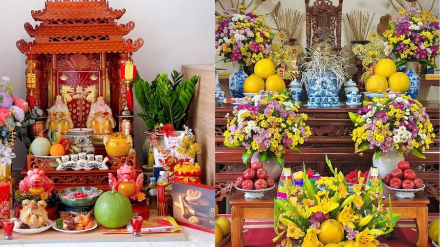 Ban thờ gia tiên và ban thờ Thần Tài có những  ý nghĩa, vị trí khác nhau