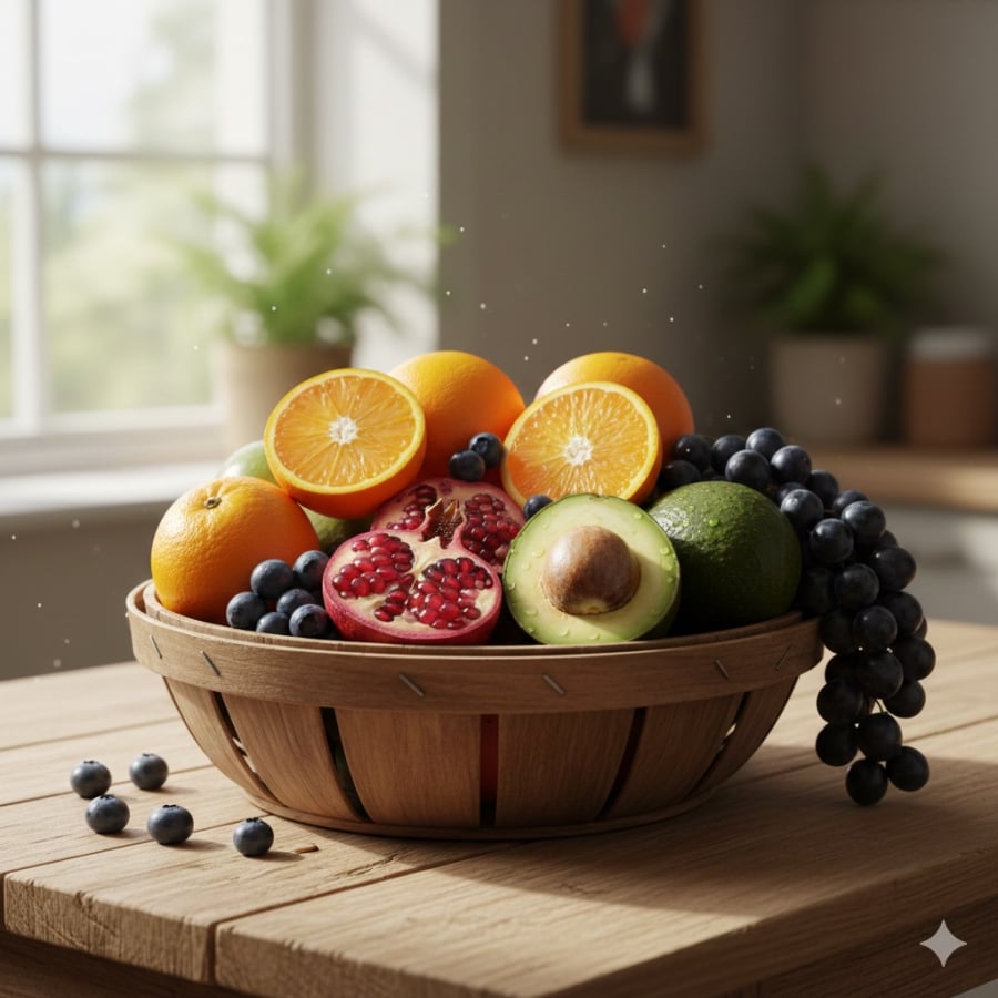 Nhóm trái cây giàu chất chống oxy hóa giúp nuôi dưỡng nang tóc, hạn chế tóc bạc sớm.