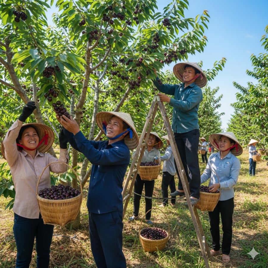 Cherry giống nhiệt đới cho thu hoạch chỉ sau một năm trồng, năng suất ổn định theo mùa.