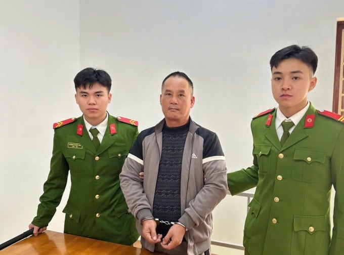 Đoàn Văn Sáng lúc bị bắt. Ảnh: Công an Lạng Sơn    