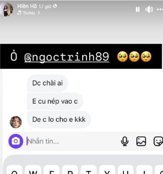 Hiền Hồ bày tỏ sự xúc động khi được Ngọc Trinh bảo vệ