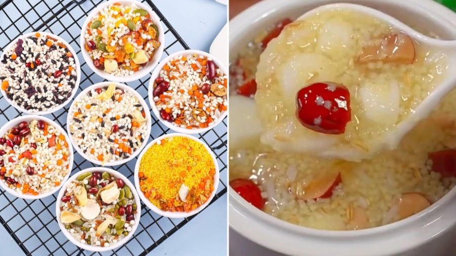 Cháo ngũ cốc là món ăn bổ khí huyết.