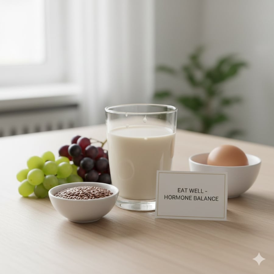 Chế độ dinh dưỡng phù hợp hỗ trợ giữ nhịp nội tiết ổn định.