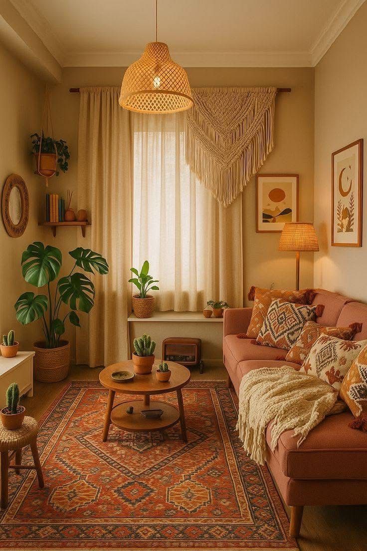 Rèm cửa kín, trải thảm ở sàn và ghế giúp ngôi nhà ấm hơn