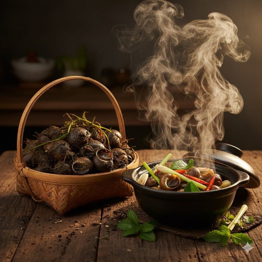 Ốc hấp sả chưa đủ thời gian nấu – ký sinh trùng vẫn có thể sống sót.