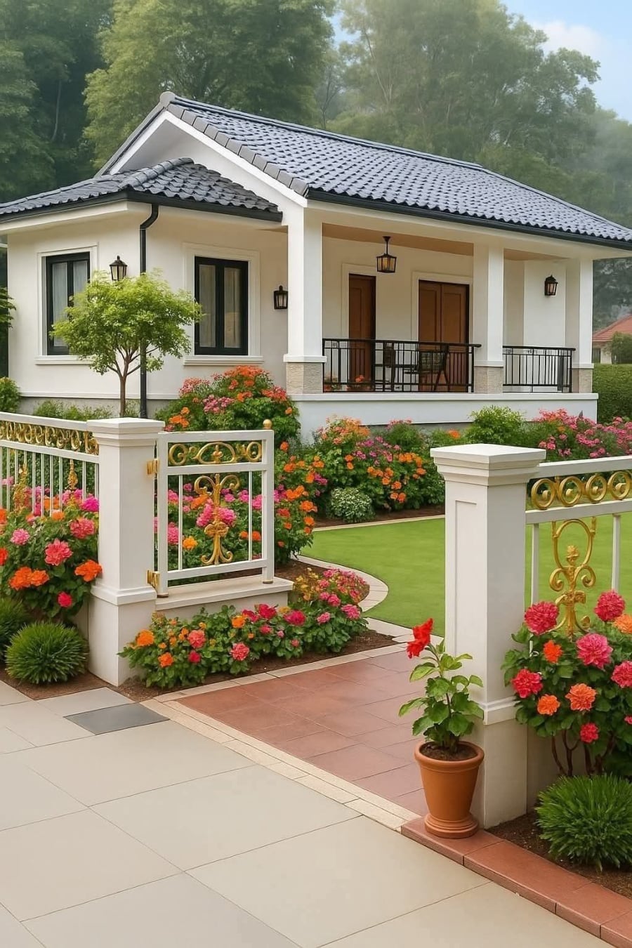 Khu vực trước nhà tránh đào bởi cuối năm vì sẽ bị xem như động thổ