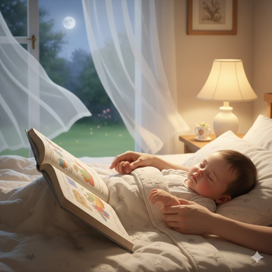 Không gian thư giãn giúp bé dễ chìm vào giấc ngủ sâu, hỗ trợ hệ miễn dịch hoạt động tốt hơn.