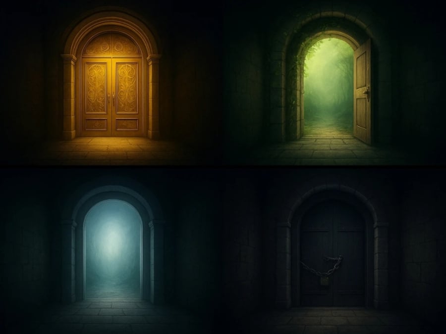 Hãy chọn 1 cánh cửa nhé!