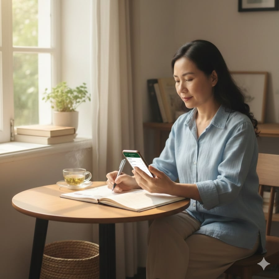 Nhiều phụ nữ trung niên bắt đầu kiểm soát tài chính hiệu quả hơn nhờ cách chia tiền “chi 5 – giữ 5” đơn giản, dễ áp dụng.