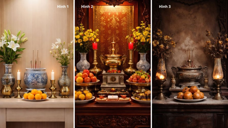 Bạn đang chú ý vào ban thờ nào?