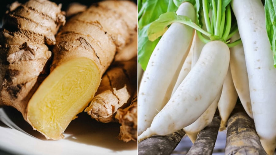 Buổi sáng nên ăn gừng, buổi tối nên ăn củ cải.